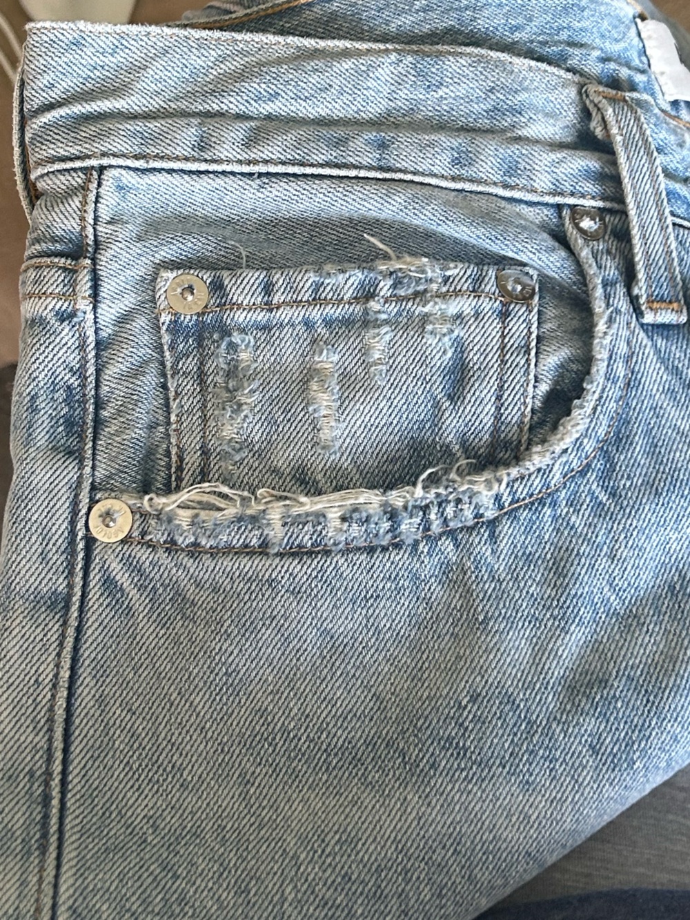 Agolde Light Blue Straight-Leg Jeans - Picture 9 of 11